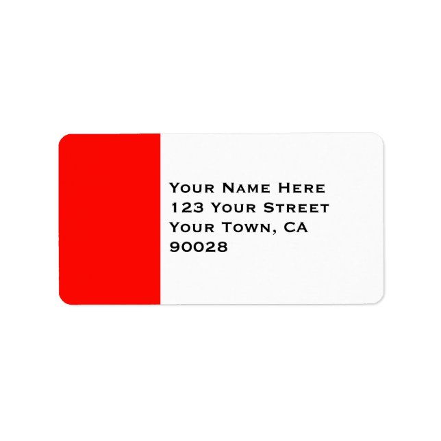 Candy Apple Red Border Adressaufkleber (Vorne)