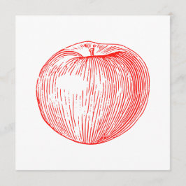 Candy Apple Red Letterpress Apple