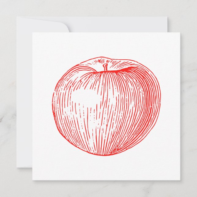 Candy Apple Red Letterpress Apple (Vorderseite)