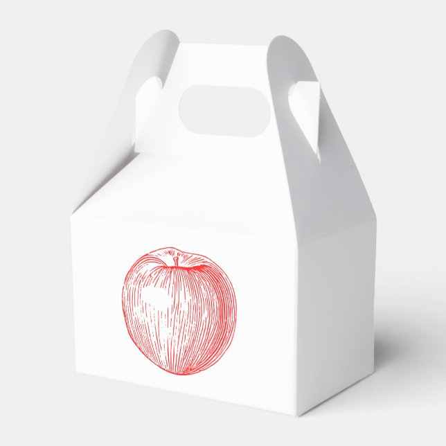 Candy Apple Red Letterpress Apple Geschenkschachtel (Vorderseite)