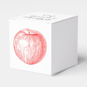 Candy Apple Red Letterpress Apple Geschenkschachtel