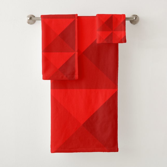 Candy Apple Red Pyramids Badhandtuch Set (Insitu)