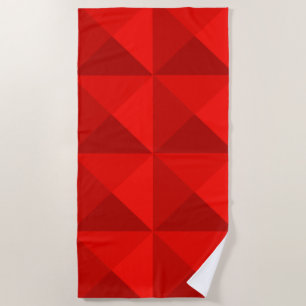 Candy Apple Red Pyramids Strandtuch