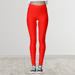 Candy Apple Red Solid Color Leggings<br><div class="desc">Candy Apple Red Solid Color</div>