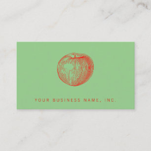 Candy Apple Rot Letterpress Apfel Visitenkarte