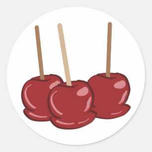 Candy Apples Runder Aufkleber