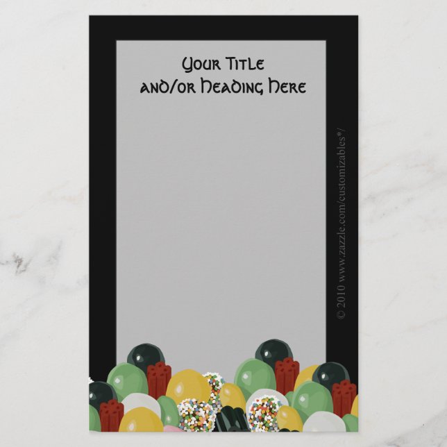Candy Assortiment Stationery Briefpapier (Vorderseite)