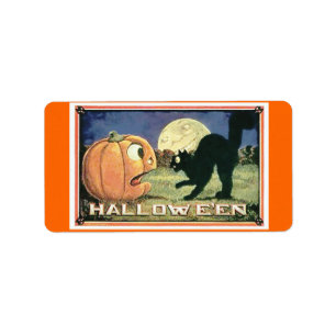 Candy Bag Halloween Adressaufkleber