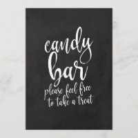 Candy Bar Affordable Chalboard Wedding Sign