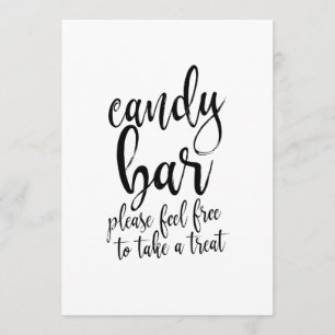 Candy Bar Erschwingliches Kalligrafie-Hochzeitssch Einladung