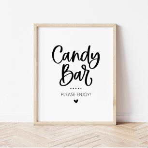 Candy Bar Gastgeschenk Sign Poster