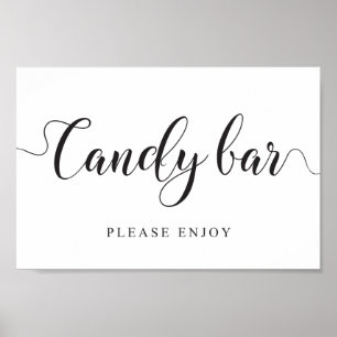 Candy Bar Mariage Signet Sweets Poster de sac