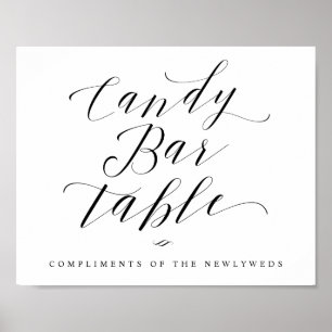 Candy Bar Table Chic Brautparty oder Hochzeit Schi Poster