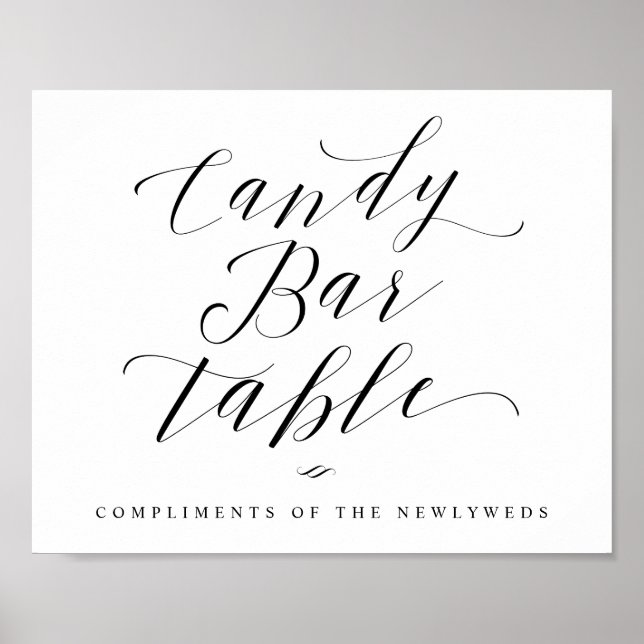 Candy Bar Table Chic Brautparty oder Hochzeitszeic Poster (Vorne)