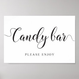 Candy Bar Wedding Sign Süßigkeiten Bag Poster