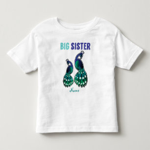 Candy Big Sister Peacock Personalisiert lernen Kleinkind T-shirt