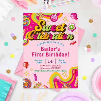 Candy Birthday Einladung Candy Sweet Party