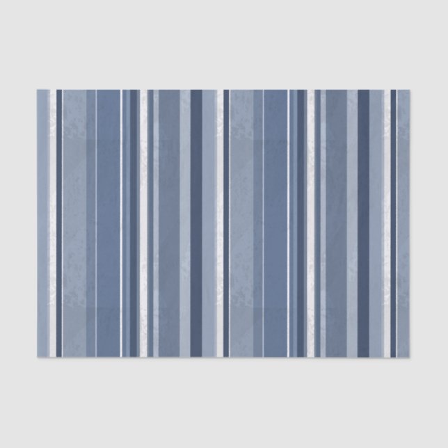 Candy Blue Stripes Seidenpapier (Vorderseite)