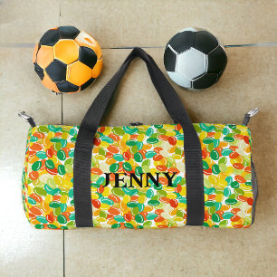 Candy Boans Yellow Multicolor auf weißem Hintergru Duffle Bag
