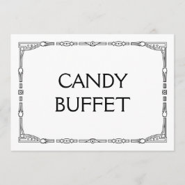 "Candy Buffet" Art Deco Stil Hochzeitszeichen