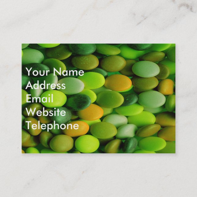 Candy Buttons Green Visitenkarte (Vorderseite)