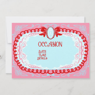 Candy Cameo Custom Einladung