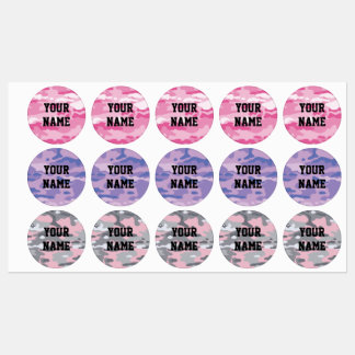Candy Camo Cercle Adhésif Étiquette étanche