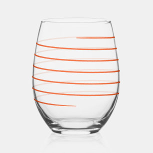 Candy Can Orange Verres de vin rayés