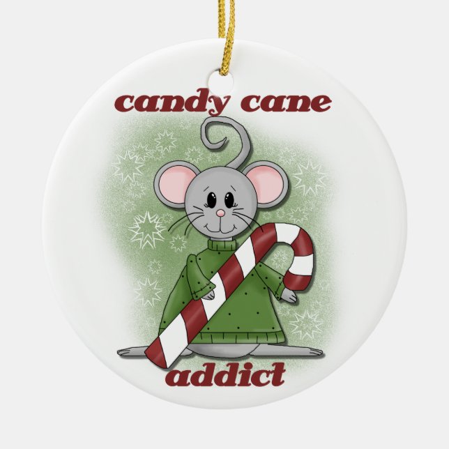 Candy Cane Addict Christmas Keepake Ornament (Vorne)