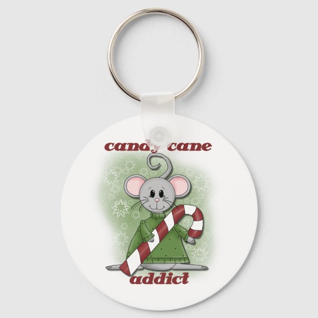 Candy Cane Addict Tshirts und Geschenke Schlüsselanhänger (Vorderseite)