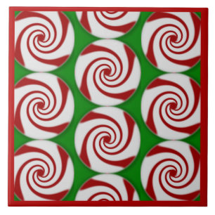 Candy Cane Basics Peppermint Drop Fliese
