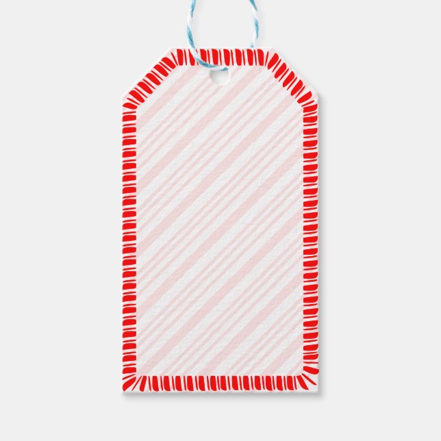 Candy Cane Border Christmas Blank Custom Geschenkanhänger (Vorderseite)