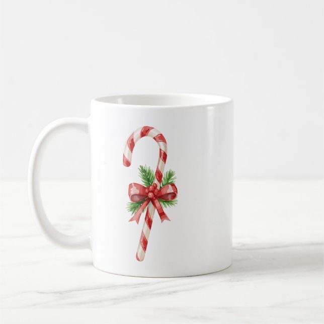 Candy Cane Bow Classic Christmas Kaffeetasse (Links)