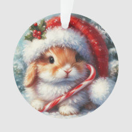 Candy Cane Bunny Rabbit Weihnachten Ornament