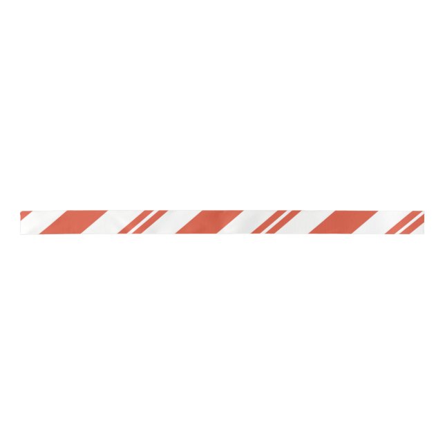 Candy Cane Chorus-Big Stripe Diagonal Satinband (Vorderseite)