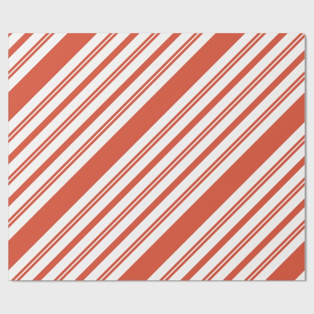Candy Cane Chorus-Stripe-Diagonal Geschenkpapier (Flach)