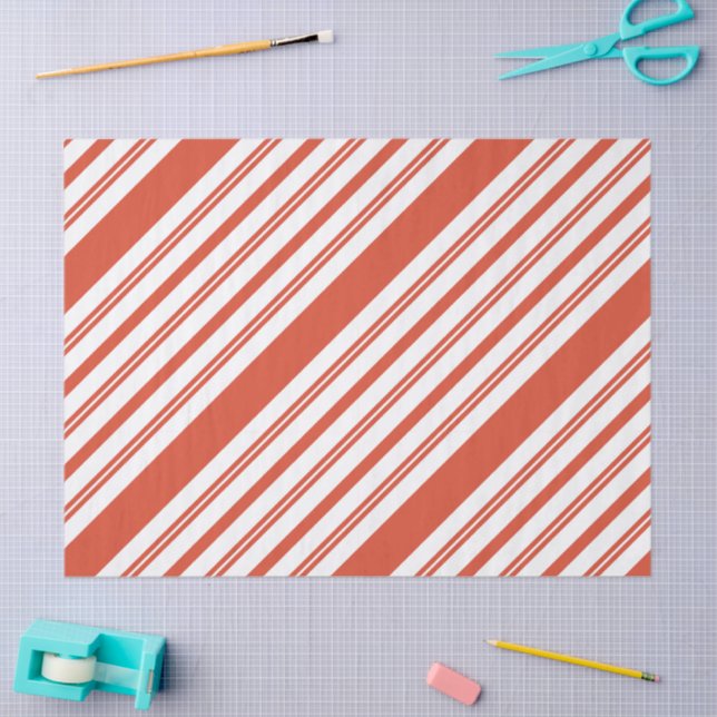 Candy Cane Chorus-Stripe-Diagonal Seidenpapier (Basteln)