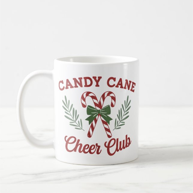 Candy Cane Christmas Cheer Club Coquette Matching Kaffeetasse (Links)
