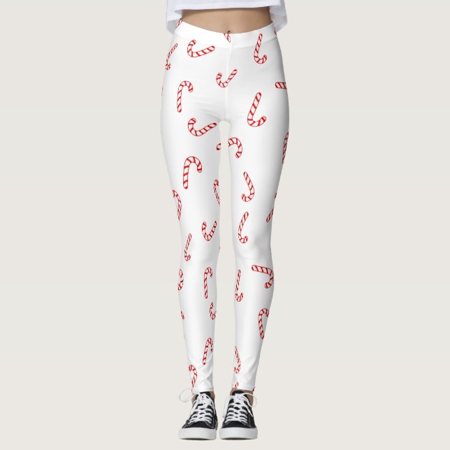 Candy Cane Christmas Leggings (Vorderseite)