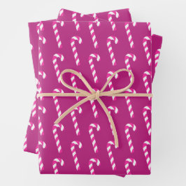 Candy Cane Christmas Red Geschenkpapier Set