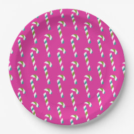 Candy Cane Christmas Red Pappteller
