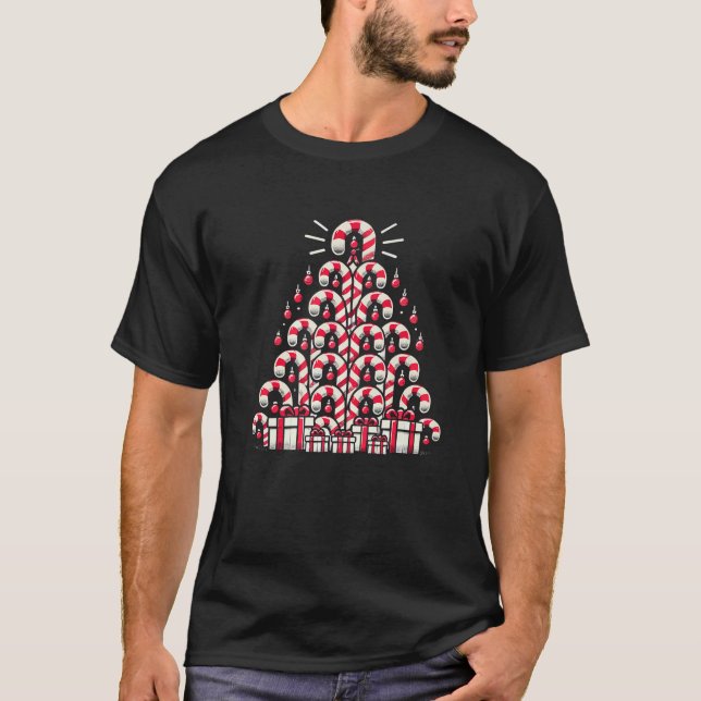 Candy Cane Christmas Tree Xmas For Men Women Kids  T-Shirt (Vorderseite)