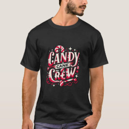 Candy Cane Christmas Typography | Festive Holiday T-Shirt