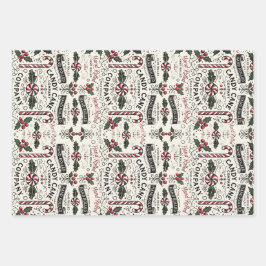 Candy Cane Co. Geschenkpapier Set