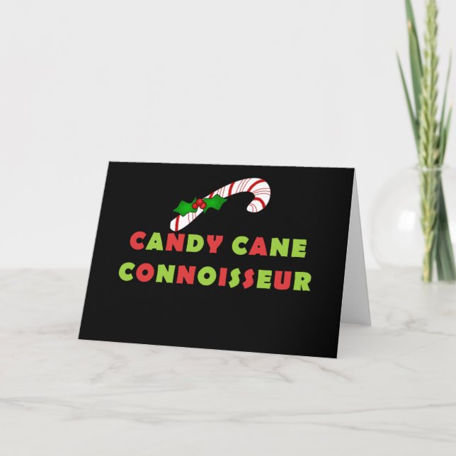 Candy Cane Connoisseur Feiertagskarte (Vorderseite)