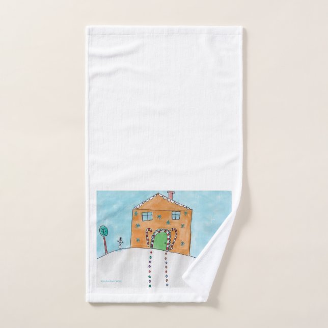 Candy Cane Cottage - KidsArt for CHOC Handtuch (Handtuch)