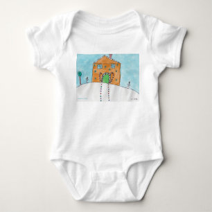 Candy Cane Cottage - KidsArt für CHOC Baby Strampler