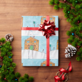 Candy Cane Cottage - KidsArt für CHOC Geschenkpapier