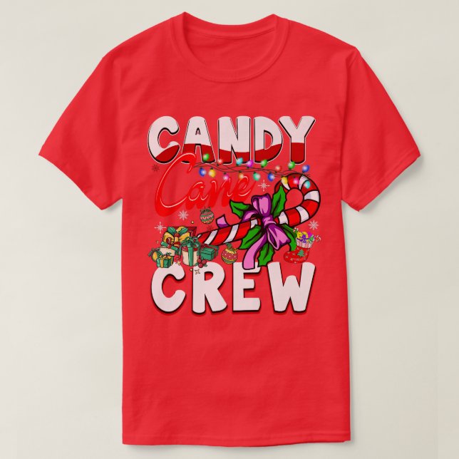 Candy Cane Crew Christmas T-Shirt (Design vorne)