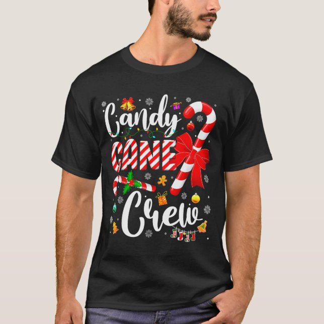 Candy Cane Crew Christmas Xmas Love Candy Boys Gir T-Shirt (Vorderseite)